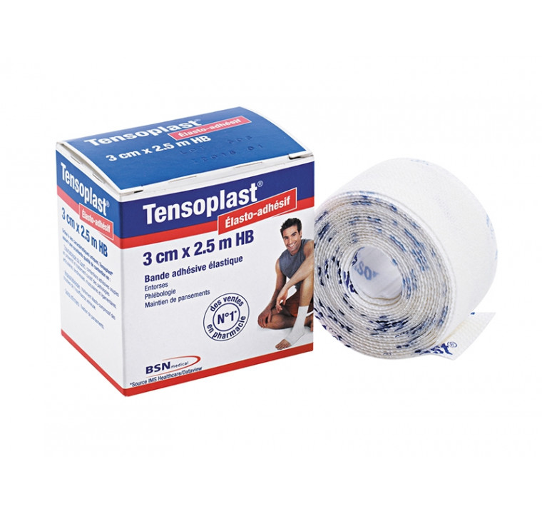 Tensoplast, bande adhésive élastique, consommables soins, Podiatech