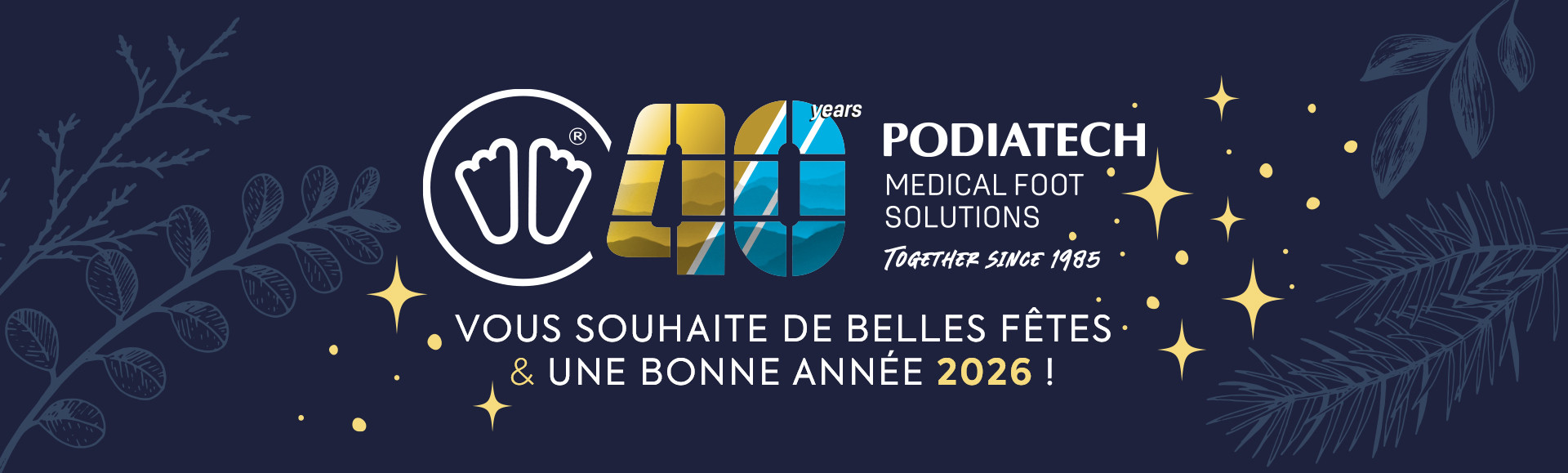 Podiatech vous souhaites de belles fêtes de fon d'année !