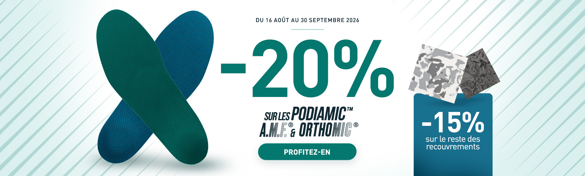 Offres spéciales sur les recouvrements jusqu'au 30/09