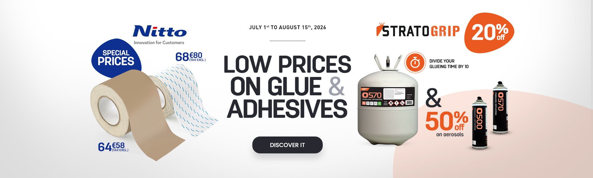 Special offer on glues and adhesives until 15/08/2026