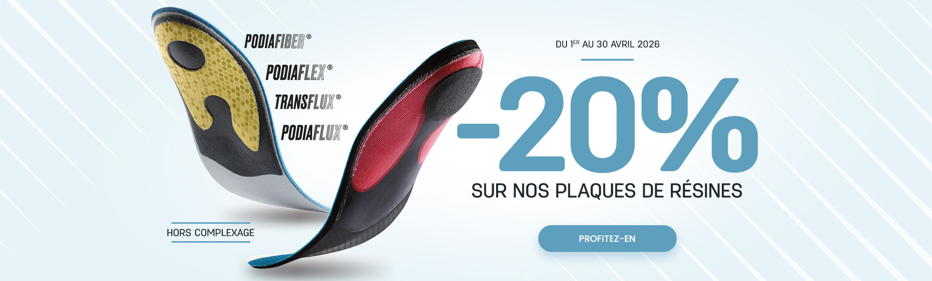 20% sur les résines jusqu'au 30/04/2026