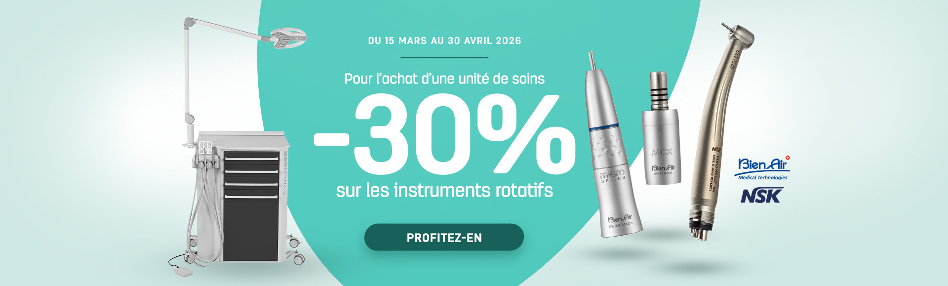 Offre spéciale sur les unités de soins jusqu'au 30/04