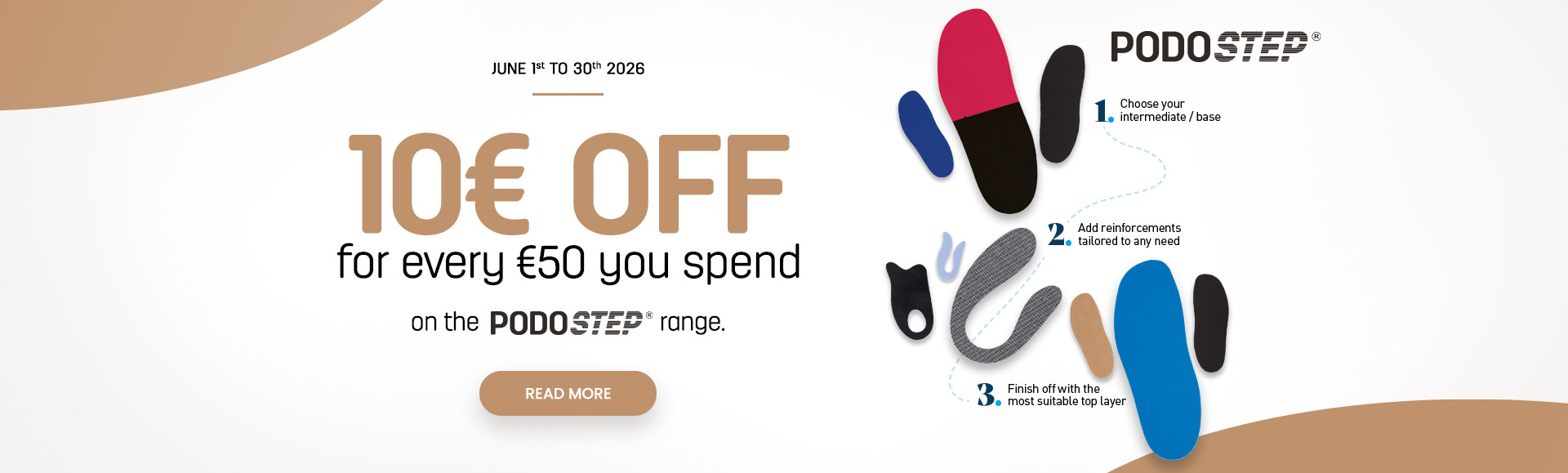 Special offer on PodoStep range until 30/06