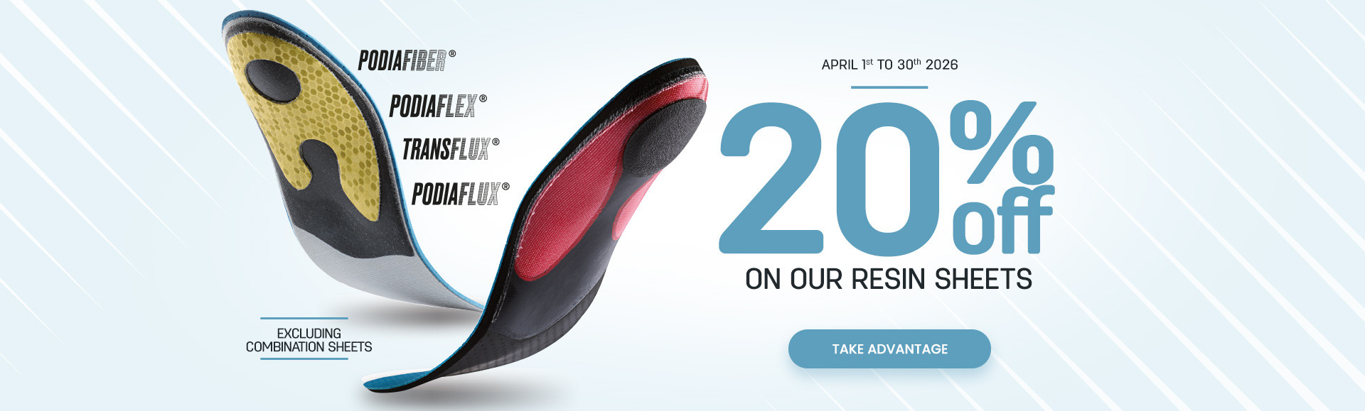 20%off on resins until 30/04/2026