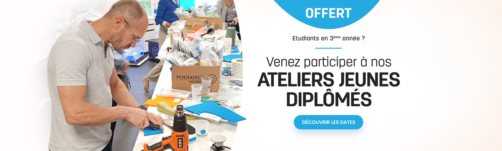 Venez participer à nos ateliers jeunes diplomés du 01 au 03/07