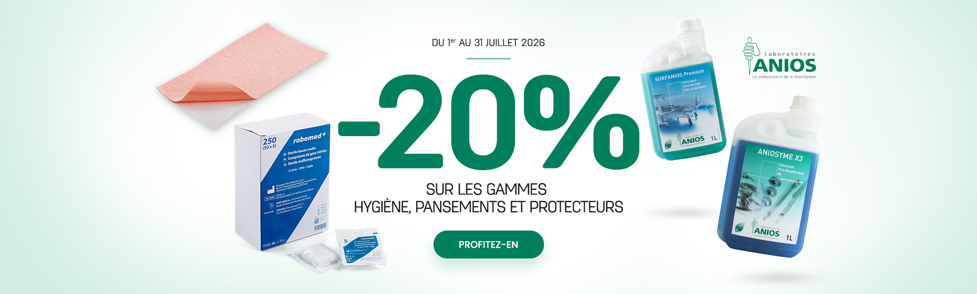 -20% sur les gammes hygiene et protecteurs jusqu'au 31/07/2026