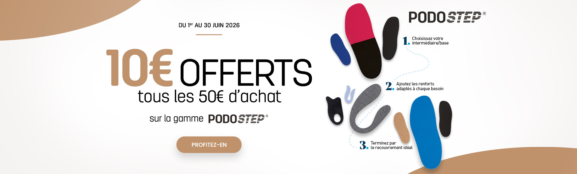 Offre spéciale sur la gamme PodoStep jusqu'au 30/06
